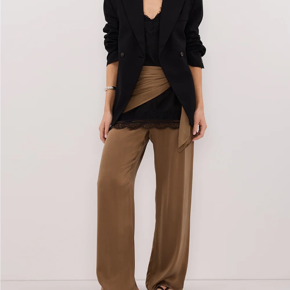 DISSH 100% silk Percy chestnut silk Women's Pants